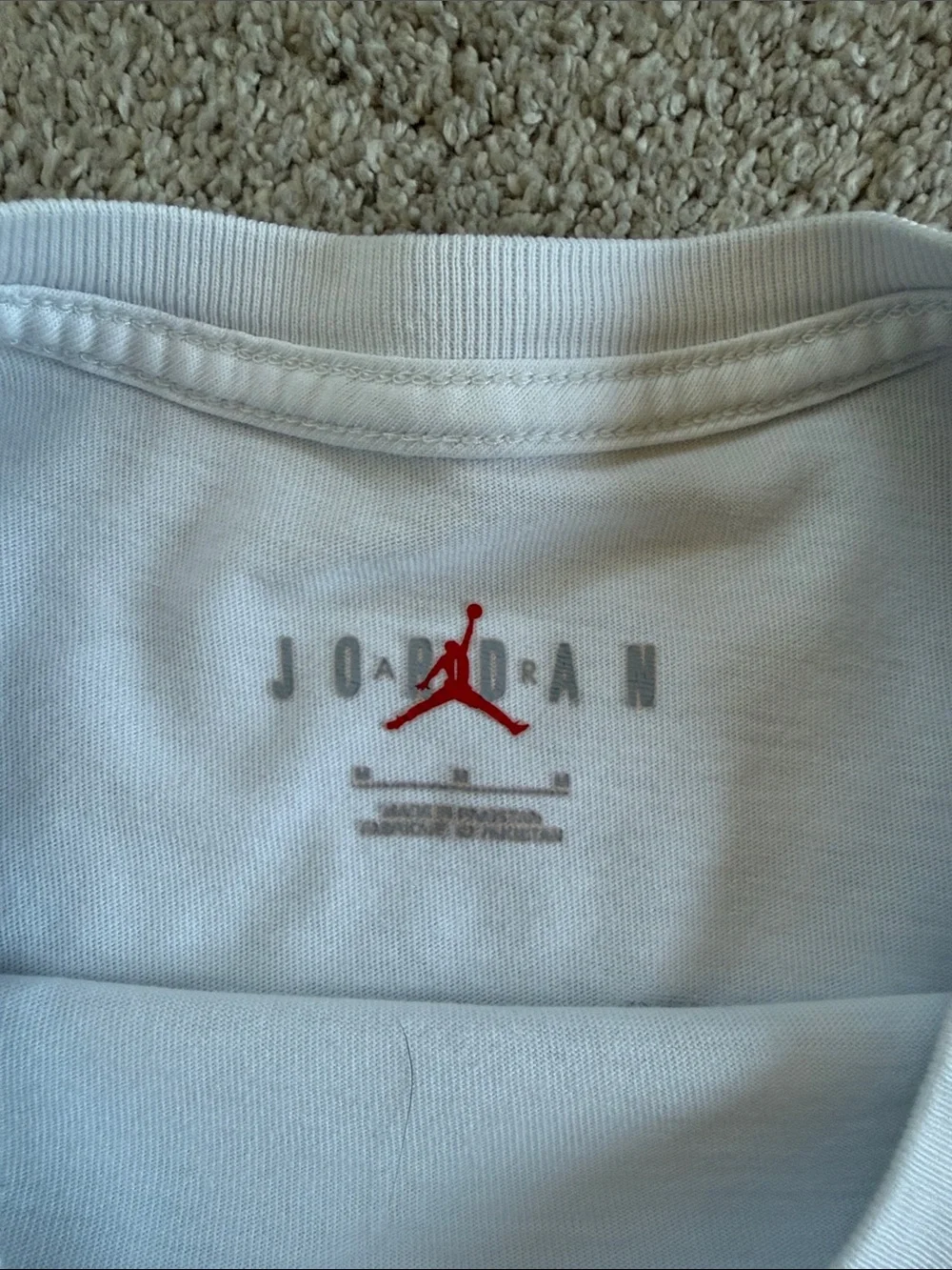 Jordan White Short Sleeve Graphic Logo Tee Dri-Fit